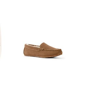 Lands’ End Suede Leather Moccasin Slippers